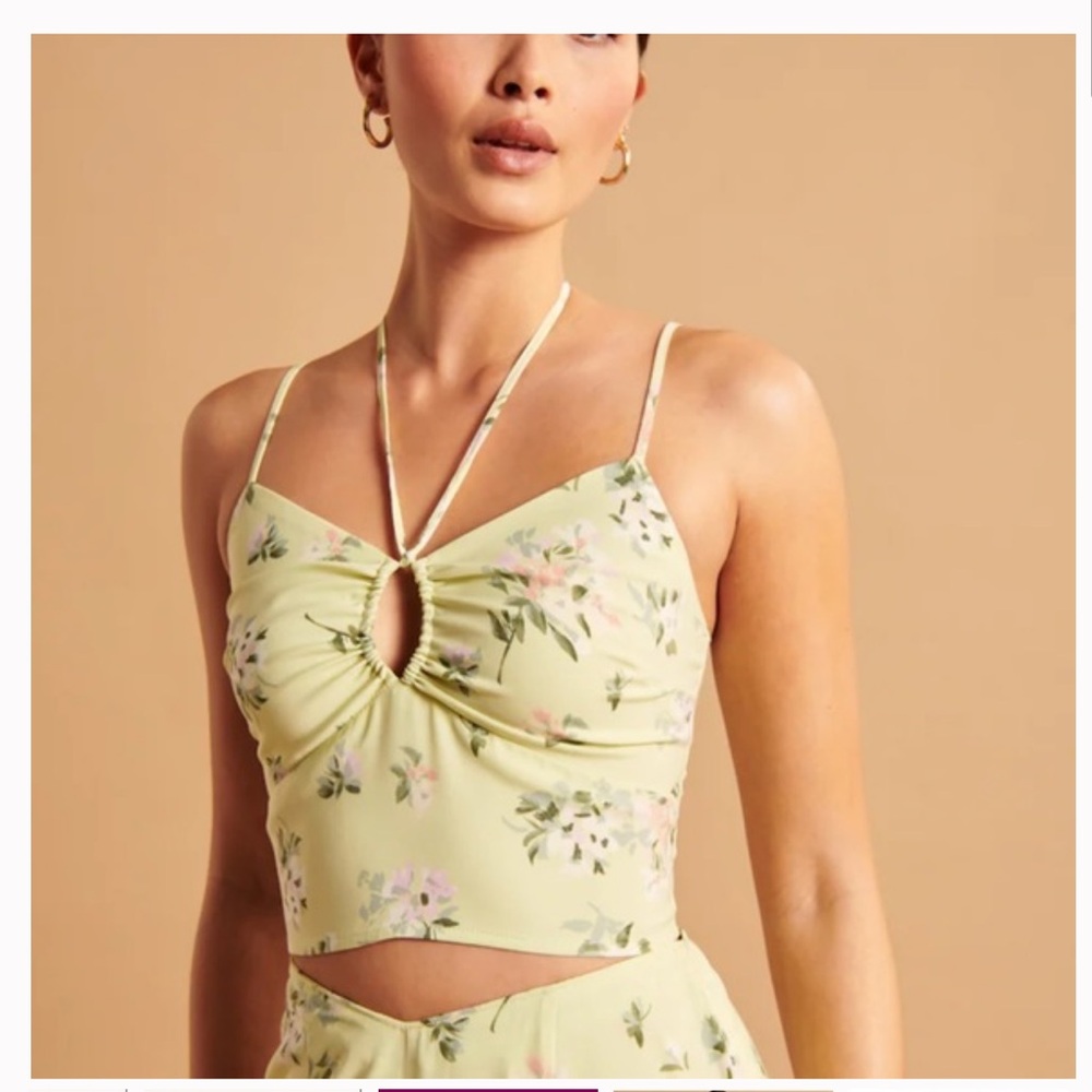 Abercrombie strappy keyhole cami